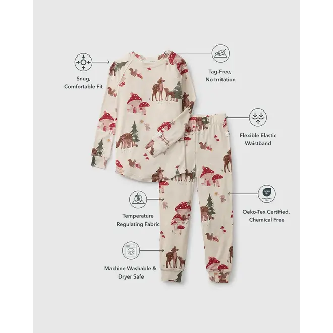 Long Sleeve Pajama Set - Forest Families