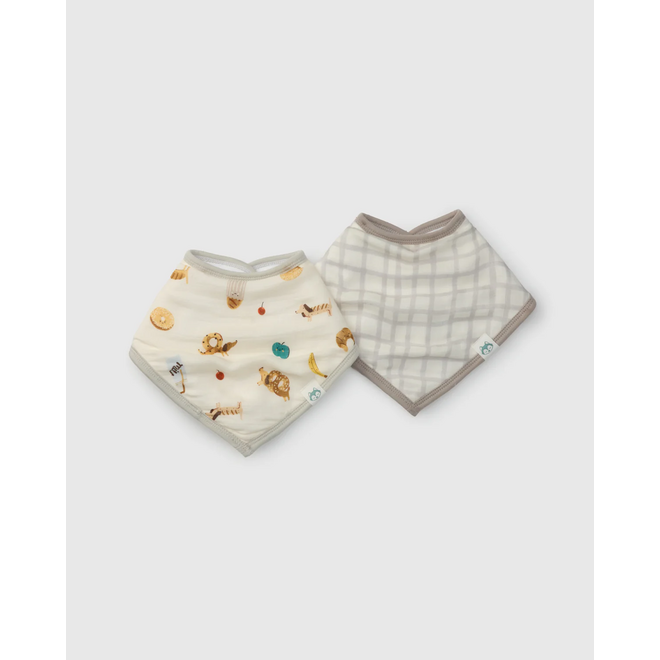 Bandana Bib Set - 2 Pack French Breakfast