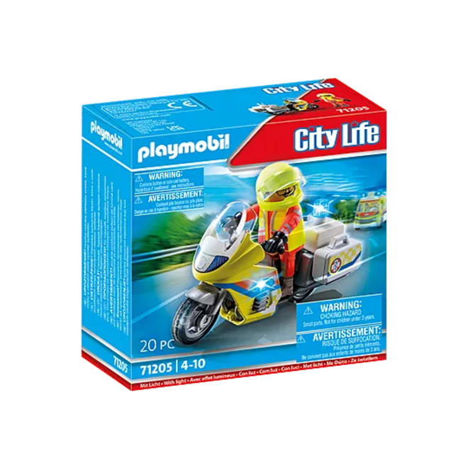 Rescue Motorcycle with Flashing Lig