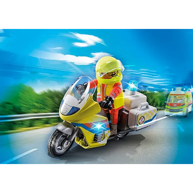 Rescue Motorcycle with Flashing Lig