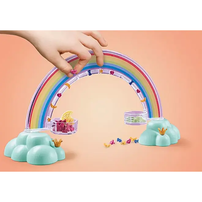 Pegasus with Rainbow in the Clouds
