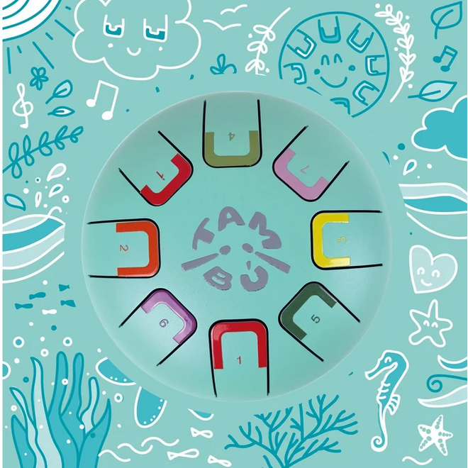 6" Tambu 8 Tones TEAL PEAL