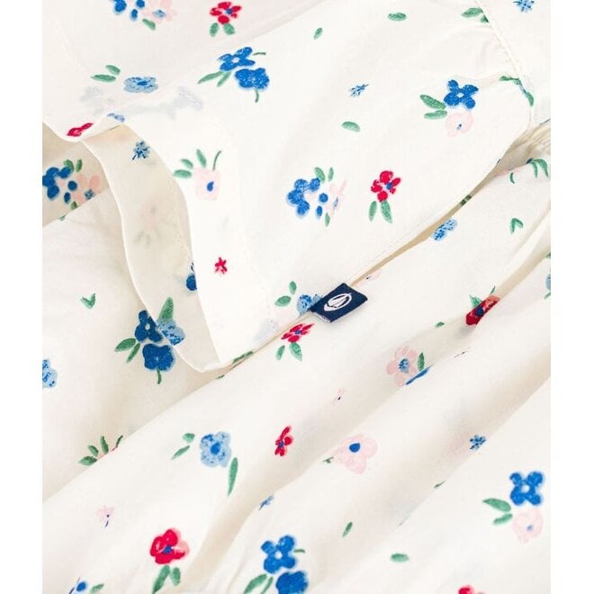 Babies' short-sleeved cotton dress and matching bloomers Flowers