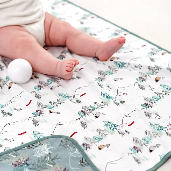Organic Cotton Waterproof Change Pad (Large) - Forest Fun