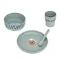 Lassig - Dish Set PP/Cellulose Tiny Team Dog (Plate, Bowl, Mug, Spoon)