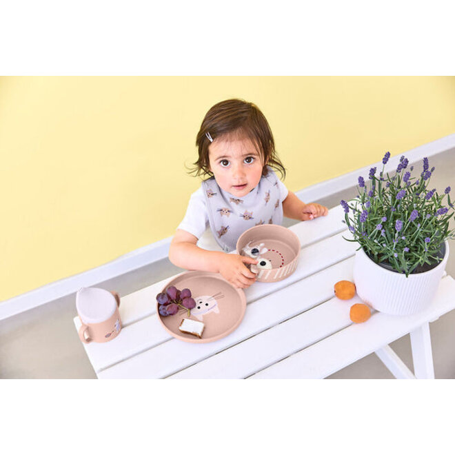 Lassig - Dish Set PP/Cellulose Tiny Team Cat (Plate, Bowl, Mug, Spoon)