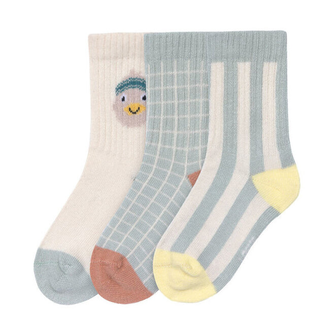Lassig - Tennis Socks 3 pcs GOTS Duck, GOTS