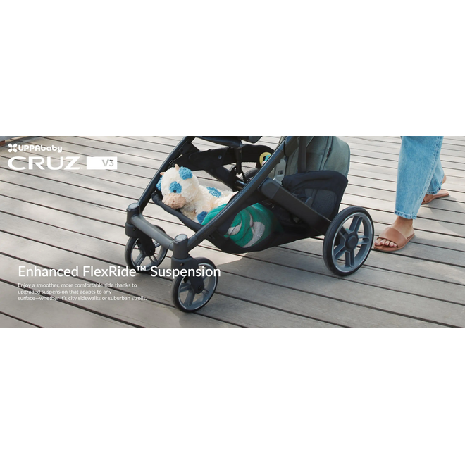 Cruz V3 Stroller - Savannah - Pearl Gray Jacquard - Carbon - Chestnut