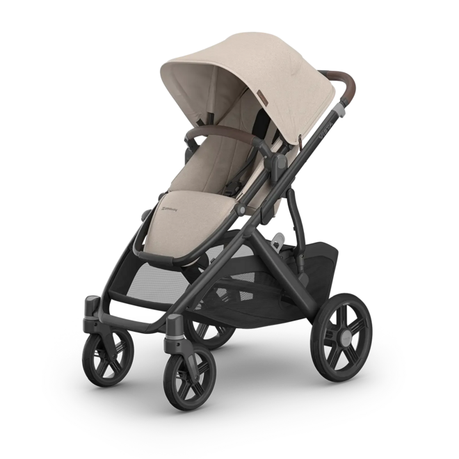 Vista V3 Stroller - Ada - Sandstone Mélange - Carbon Frame Chestnut Leather