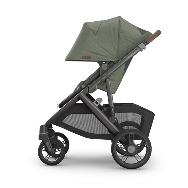 Vista V3 Stroller - Evelyn - Meadow Green - Graphite Frame - Chestnut Leather