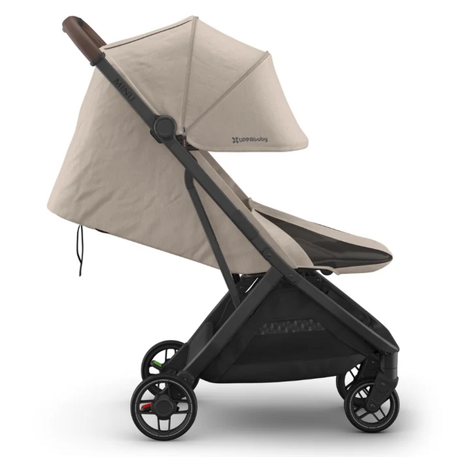 Minu V3 Stroller - Ada - Sandstone - Carbon Frame - Chestnut Leather
