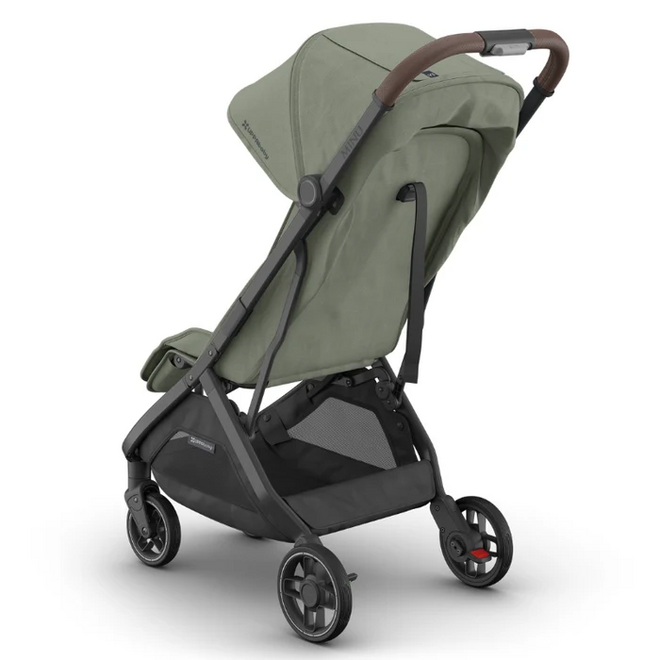 Minu V3 Stroller - Evelyn - Meadow Green Carbon Frame - Chestnut Leather