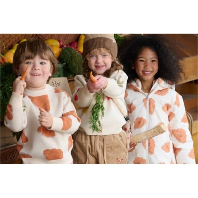 Petite Revery Knit Sweater Cozy Croissants