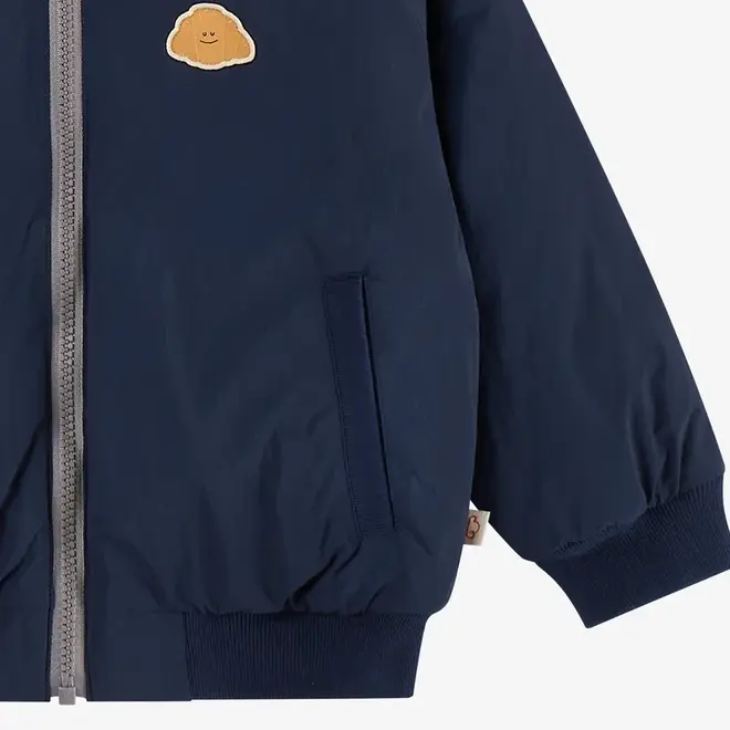 Recycled Nylon Baseball Jacket Blueberry