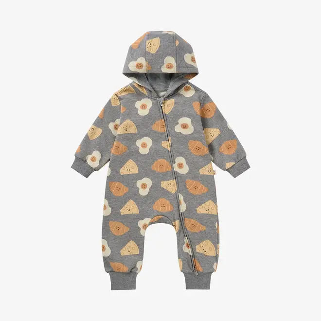 Hooded Romper French Terry