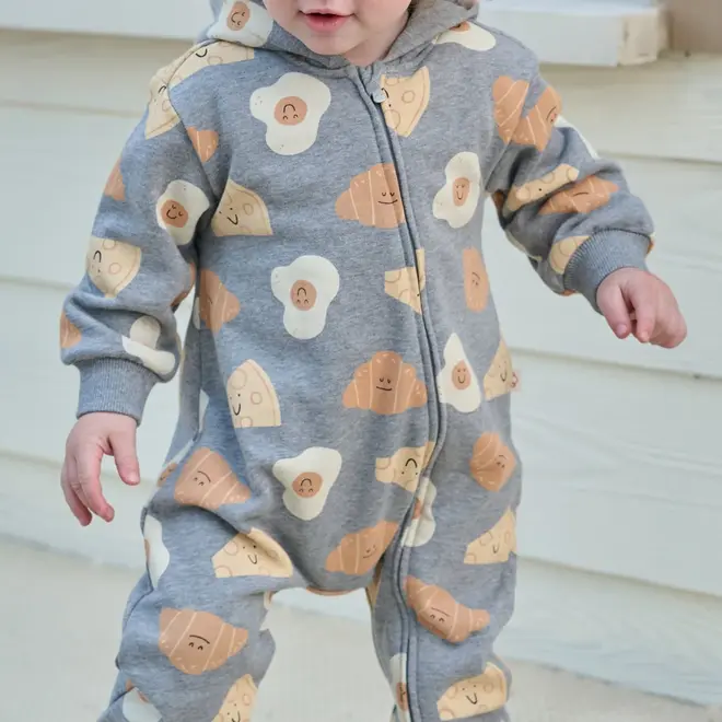 Hooded Romper French Terry
