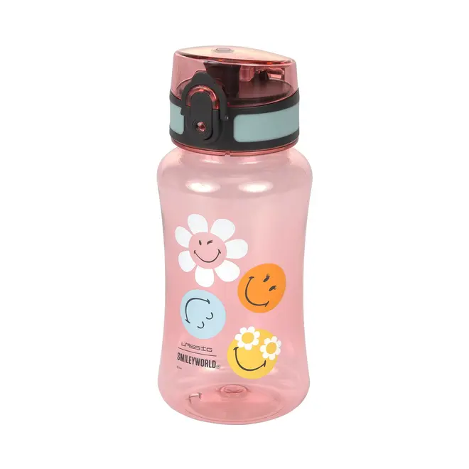Lassig - Drinking Bottle SmileyWorld dusty rose