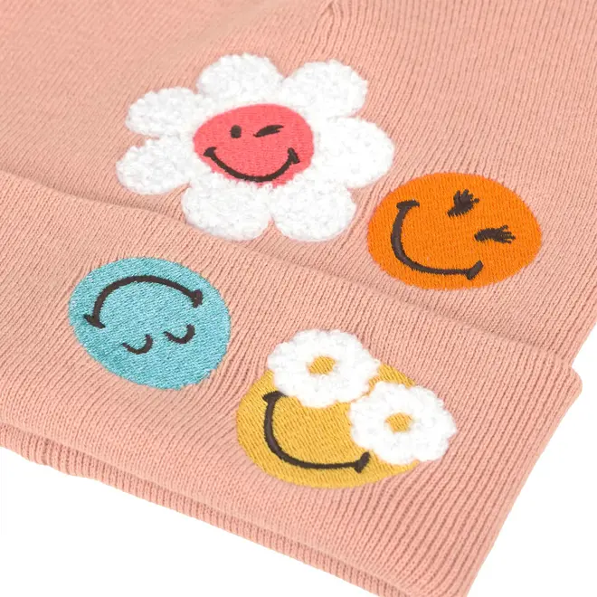 Lassig - Beanie SmileyWorld dusty rose, GOTS