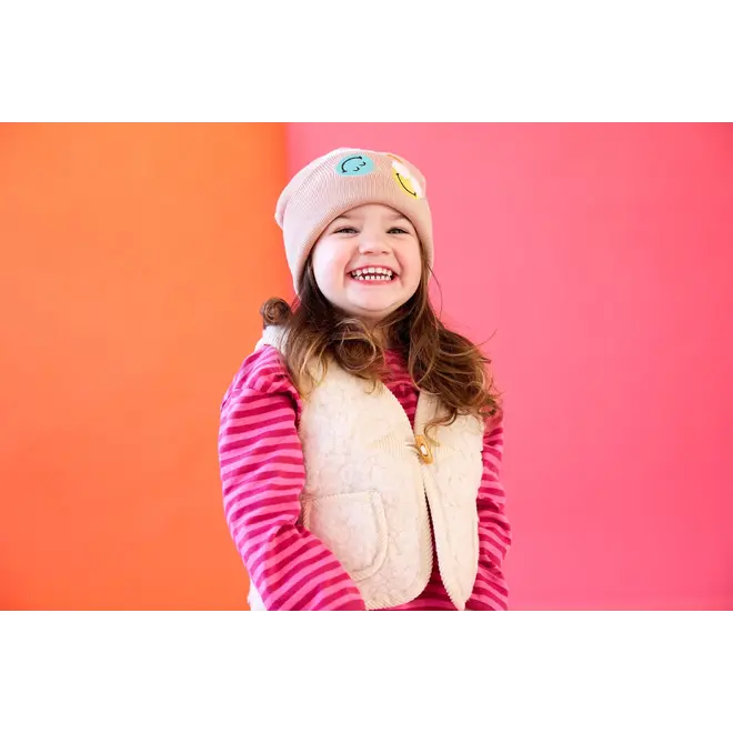 Lassig - Beanie SmileyWorld dusty rose, GOTS