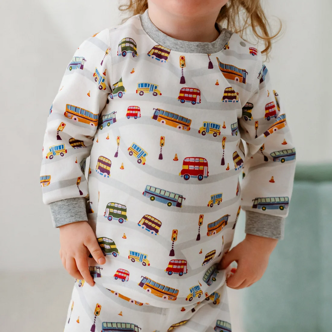 Long Sleeve PJ Set Wheels On The Bus