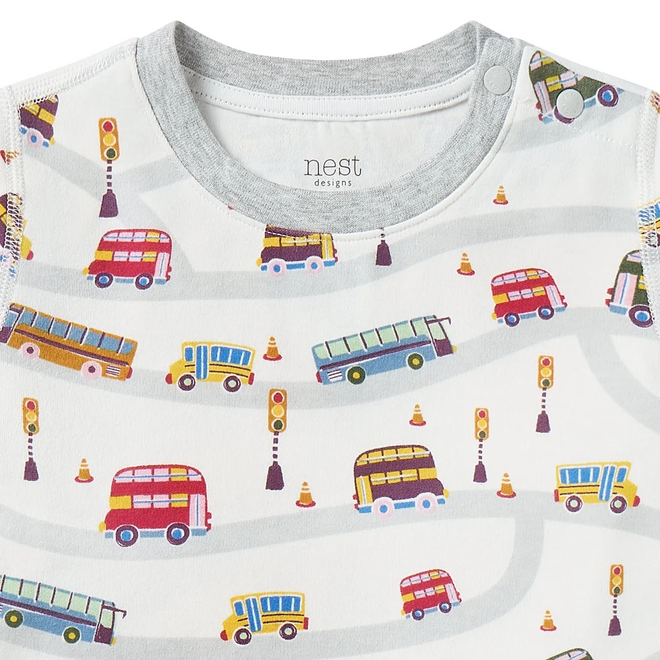 Long Sleeve PJ Set Wheels On The Bus