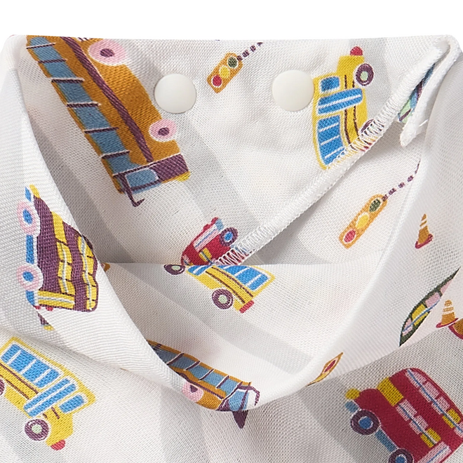 Bandana Bib FIVE WHEELS ON THE BUS