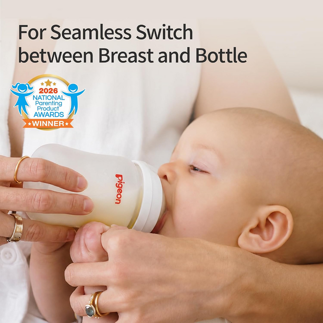 Pigeon - Silicone Glass Bottle 5oz with SS Nipple 0M+ - 2pk