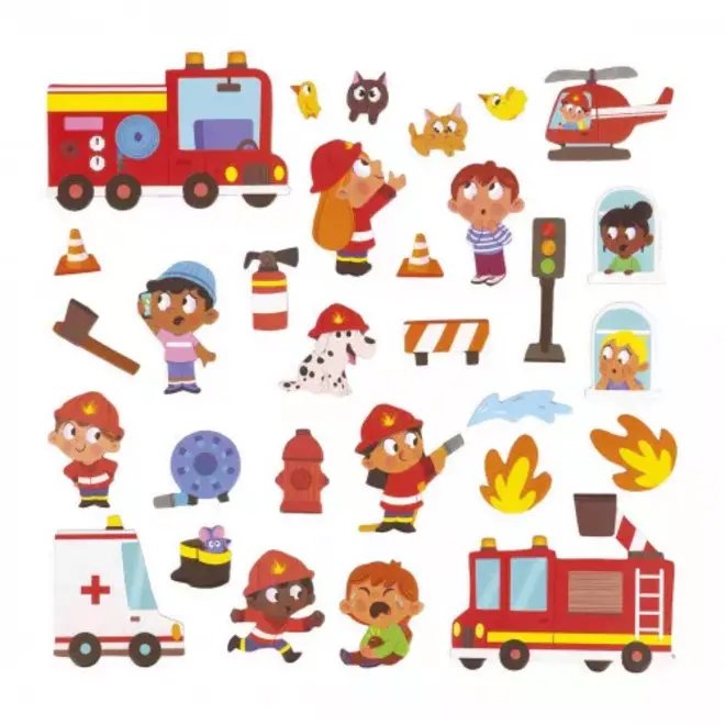 MAGNETI'STORIES - FIREFIGHTERS - 30 PIECES
