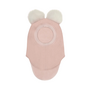 BALACLAVA WOOL ALPACA POMPOMS Rose Smoke