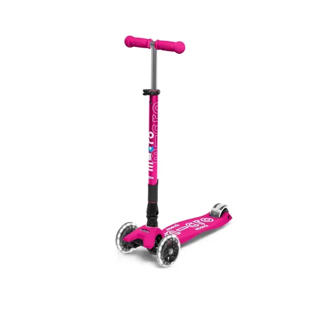 Micro Maxi Foldable LED Scooter Pink