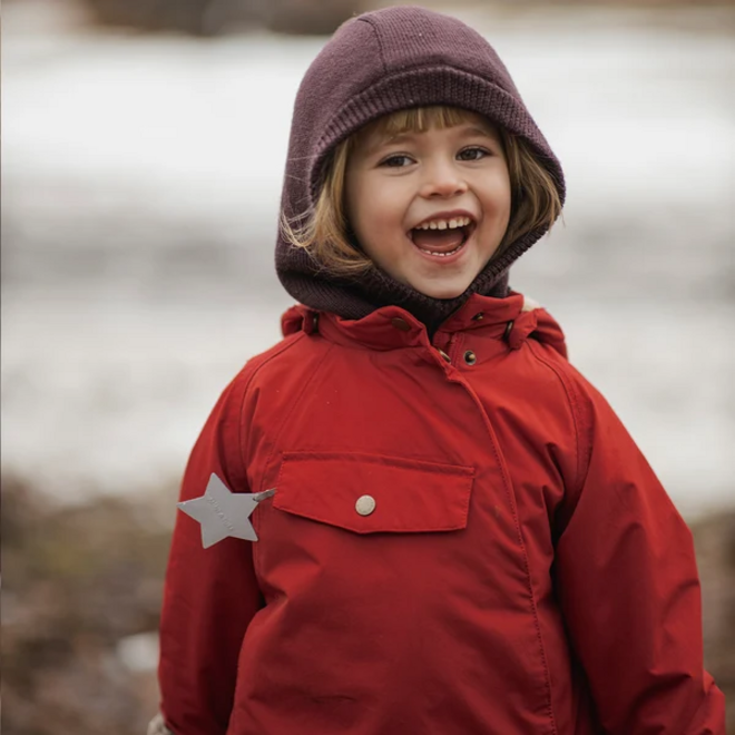 MATWANG fleece lined winter jacket. GRS Chili pepper