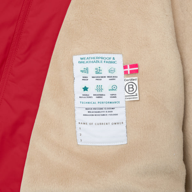 MATWANG fleece lined winter jacket. GRS Chili pepper