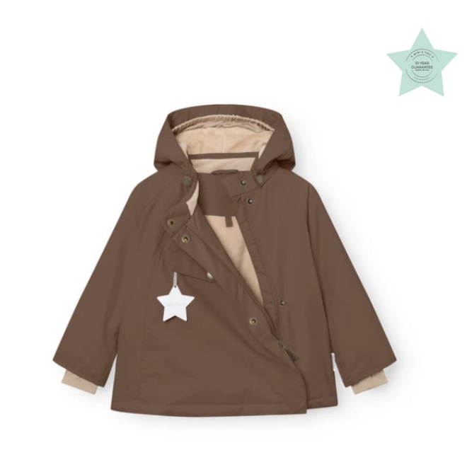 MATWANG fleece lined winter jacket Chestnut brown