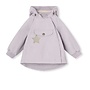 MATWANG fleece lined winter jacket Purple raindrops