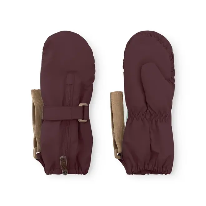 MATCESAR fleece lined mittens Fudge aubergine
