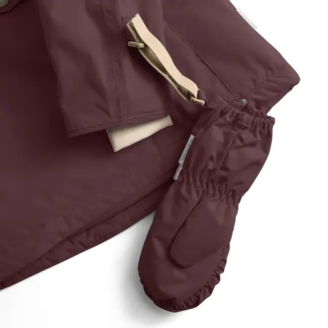 MATCESAR fleece lined mittens Fudge aubergine