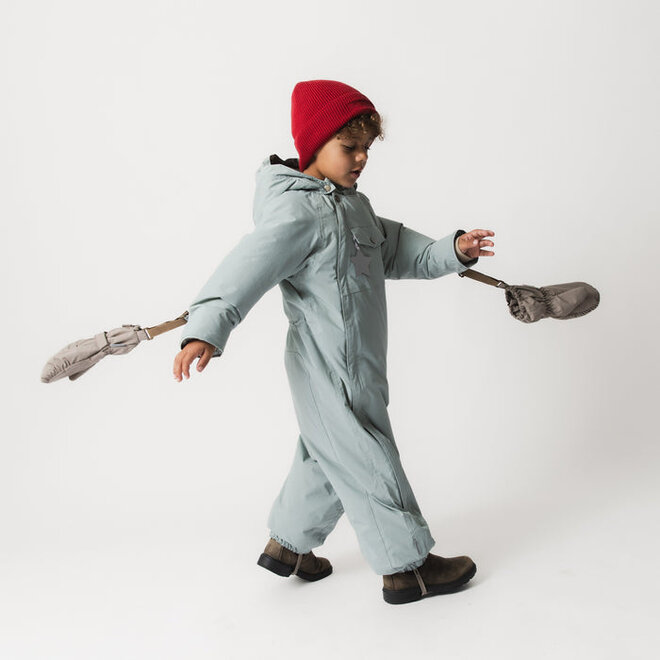 MATCESAR fleece lined mittens Slate gray