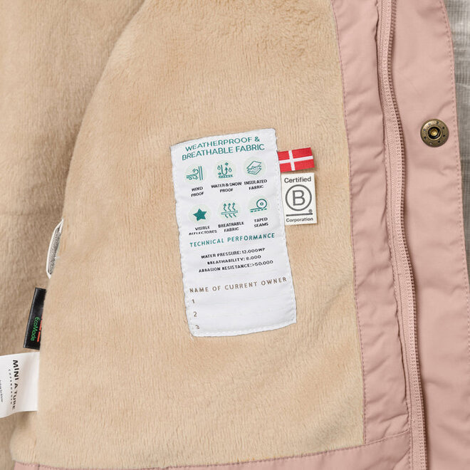 MATWALLY fleece lined winter jacket Adobe rose