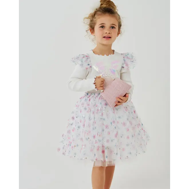 Petite Hailey Raina Flower Tutu White