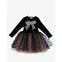 Petite Hailey Heart Bow Tutu Black