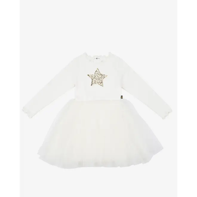 Petite Hailey Hailey LS Star Tutu Ivory