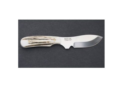 Silver Stag Silver Stag  Whitetail Caper Antler Slab Handle, D2 Steel
