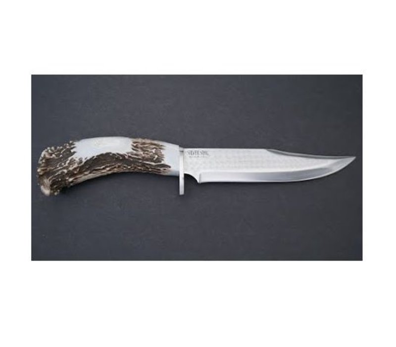 Silver Stag,  Short Bowie - 1095 Carbon Steel, Crown Handle