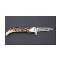 Silver Stag Gamer, Antler Point Handle, Damascus Steel