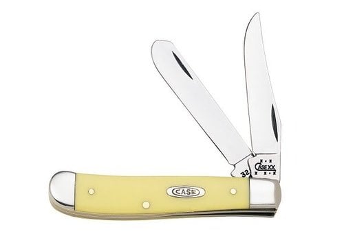 Case & Sons Cutlery Co. Case Cutlery Mini Trapper Yellow Synthetic Handle, Carbon Steel