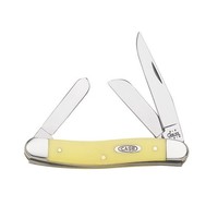 Case Cutlery Medium Stockman Yellow Delrin, Carbon Steel