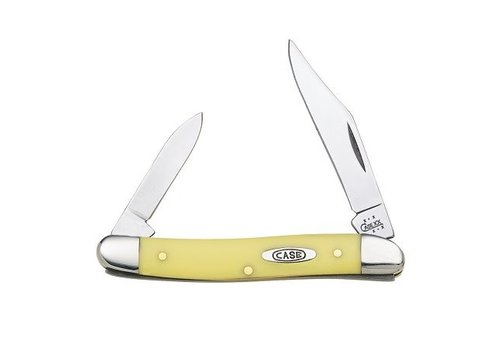 Case & Sons Cutlery Co. Case Pen Knife with Yellow Delrin Handle and Carbon Steel