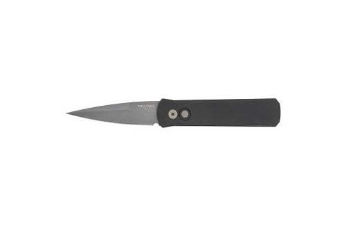 Pro-Tech Knives, LLC Pro-Tech Godson Auto Folder- Black Handle, Bead Blasted 154CM  Blade