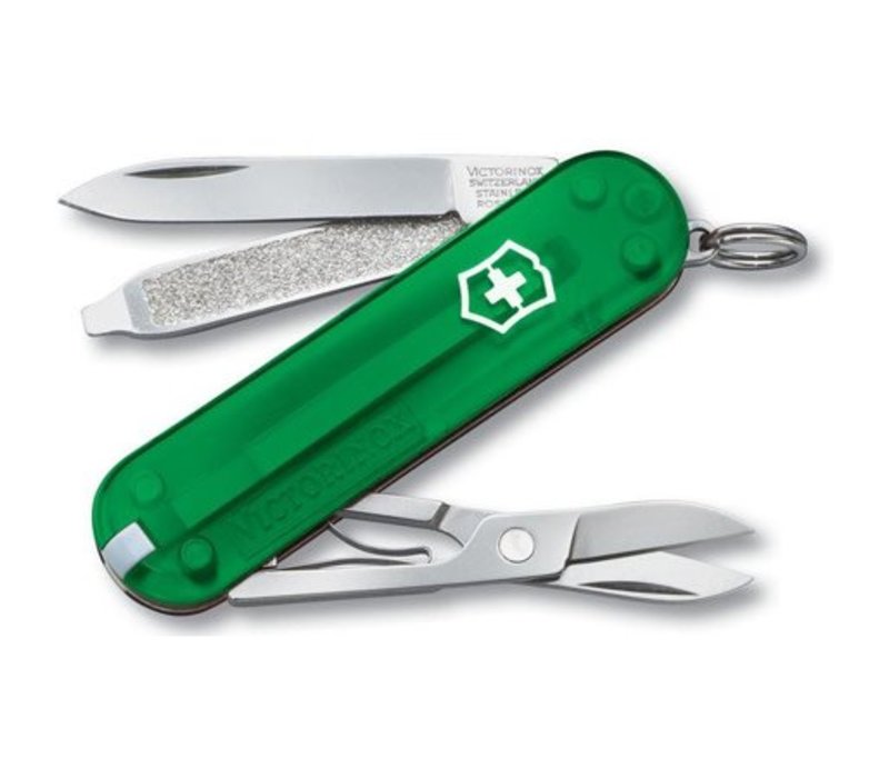 Victorinox Swiss Army Classic SD Transparent- Emerald, 7 Functions