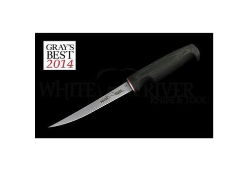 White River Knife & Tool White River Knife & Tool Traditional Fillet Knife, 440C Stainless, Black Micarta- 6"